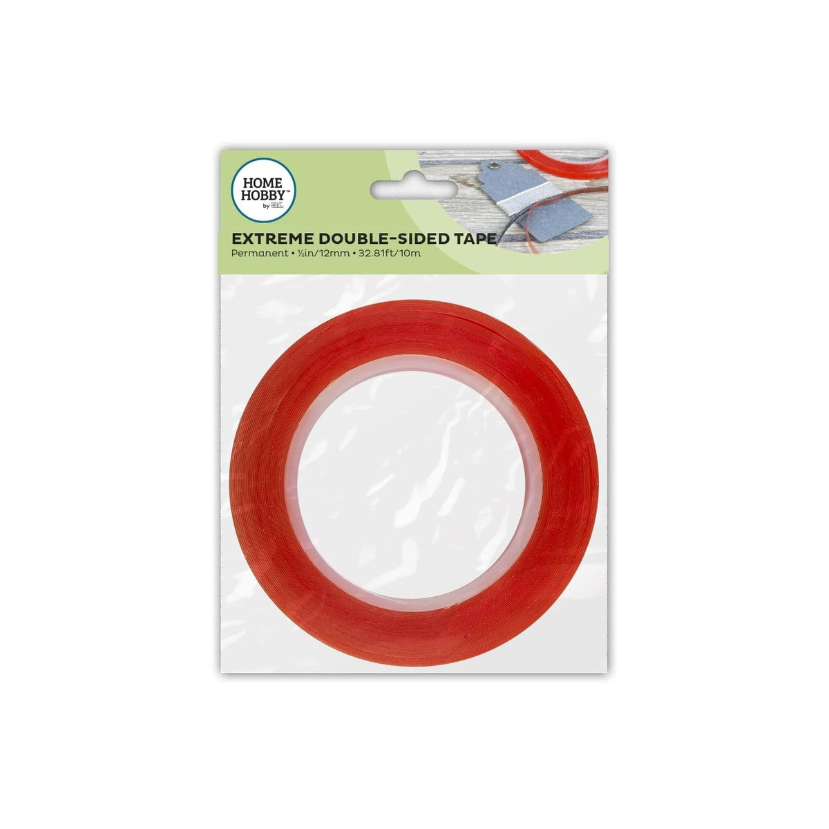 HomeHobby by 3L Adhesive Tapes, 12mm x 10m / 0.5in x 32.81ft, Clear