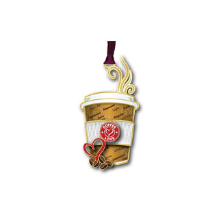 Beacon Design Hanging Ornament, 3.4" x 1.8", Coffee-to-go