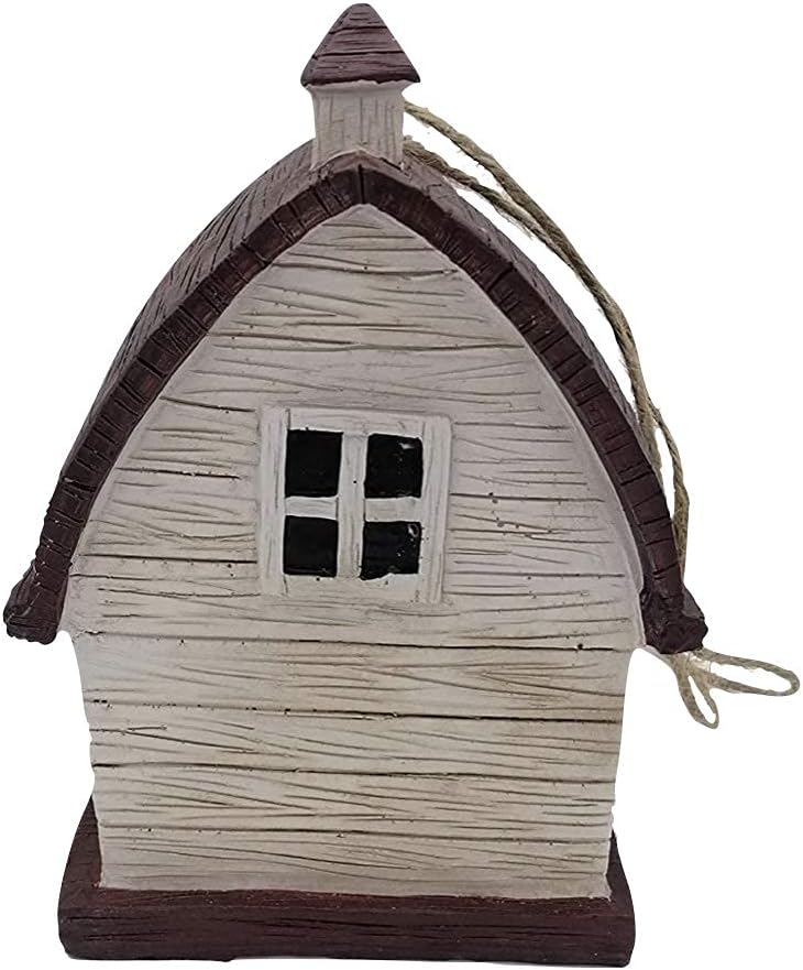 Comfy Hour Seed Soil and Yard Collection Resin Cowshed Country Cottages Decorative Hand-Painted Pet Nest Garden Bird House