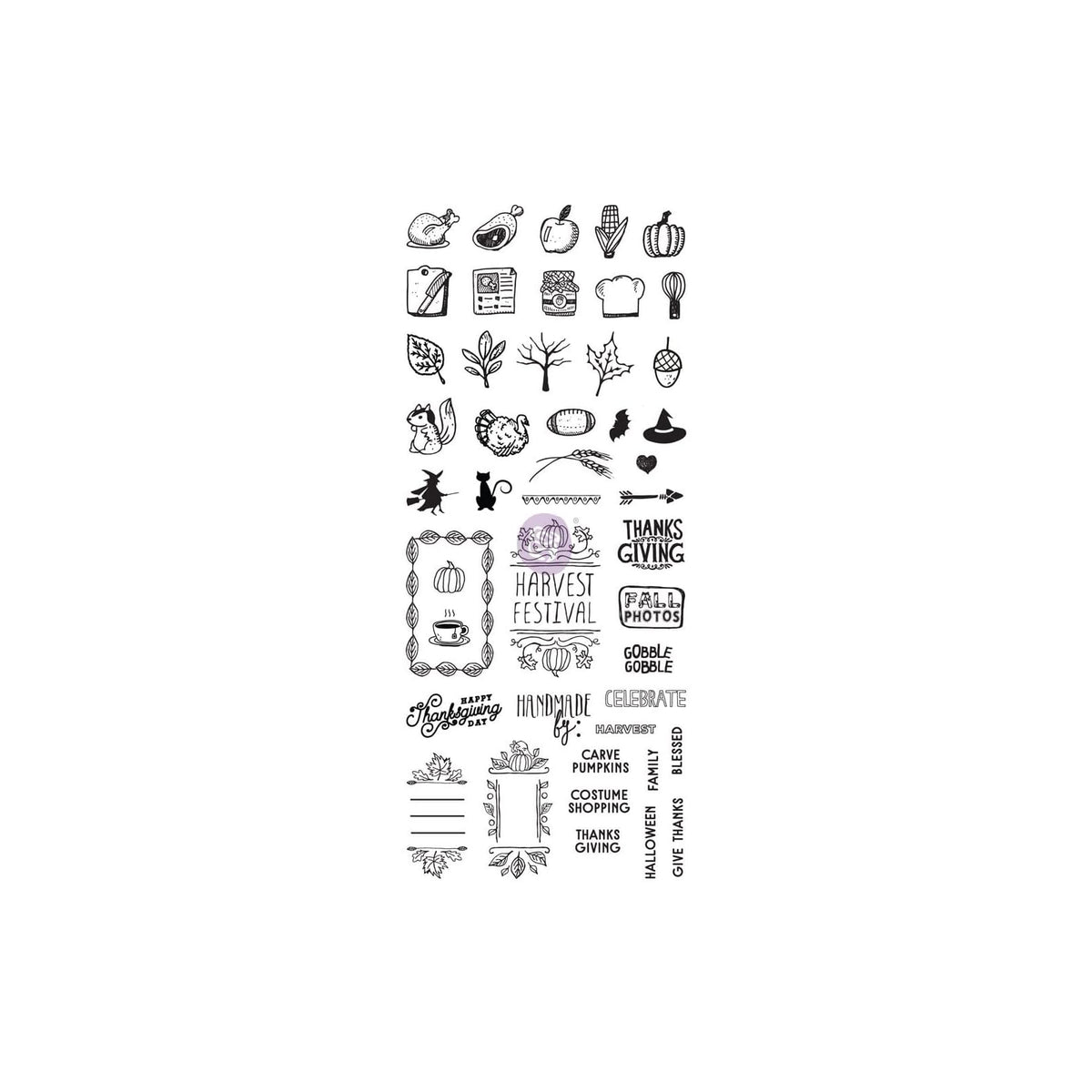 PRIMA MARKETING INC Rubber Stamp, My Prima Planner Clear Stamps - "Fall", Multic