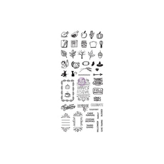 PRIMA MARKETING INC Rubber Stamp, My Prima Planner Clear Stamps - "Fall", Multic