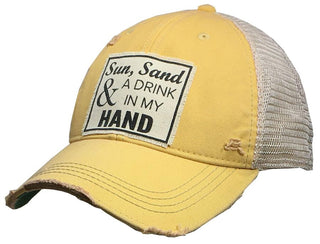 VINTAGE LIFE Hat, Yellow, Vintage