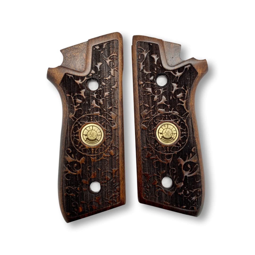 Zib Grips Gun Grip, Brown, Coffee, Taurus Grips - Ethnic Pattern Dark Brown