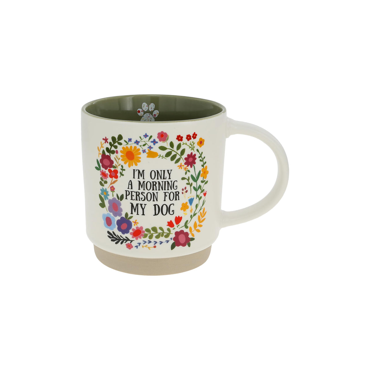 Pavilion Gift Company Drinking Cup, 18 Ounces, White, Green, Multicolored