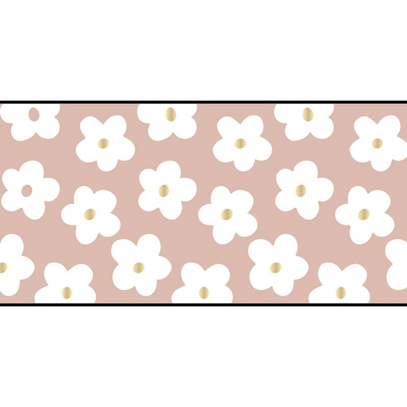 Santa Barbara Design Studio Paper Table Runner Roll Disposable Table-Runners, 25-Feet Long, White Flowers