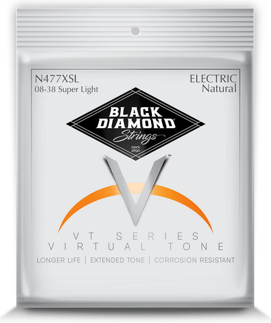 Black Diamond Strings® N477XSL Electric Nickel Electric 08-38 Extra Super Light Tension