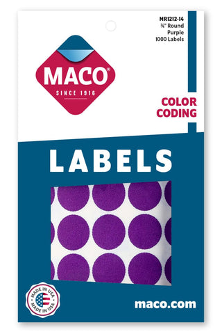 Maco Label, 3/4 inches, Purple