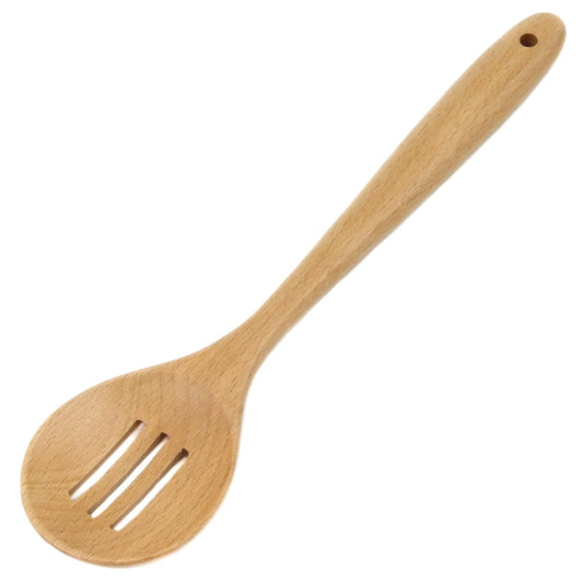 Chef Craft Select Beechwood Slotted Spoon, 12 Inch, Natural