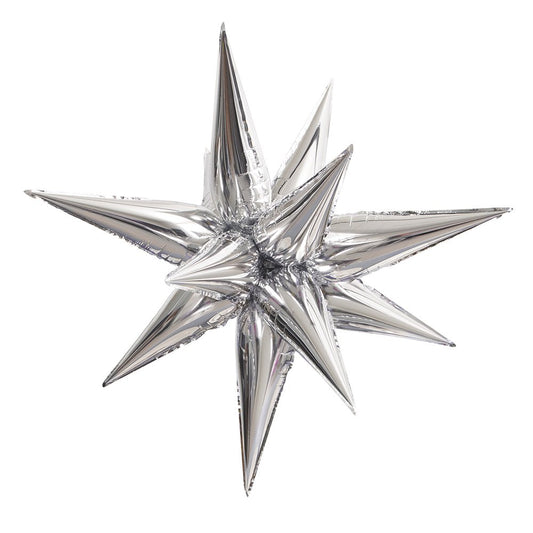 Unique Industries Jumbo Foil 12 Point Silver Star Balloon