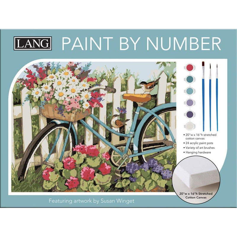 Lang Companies, Blue Bicycle Paint by Number Kit