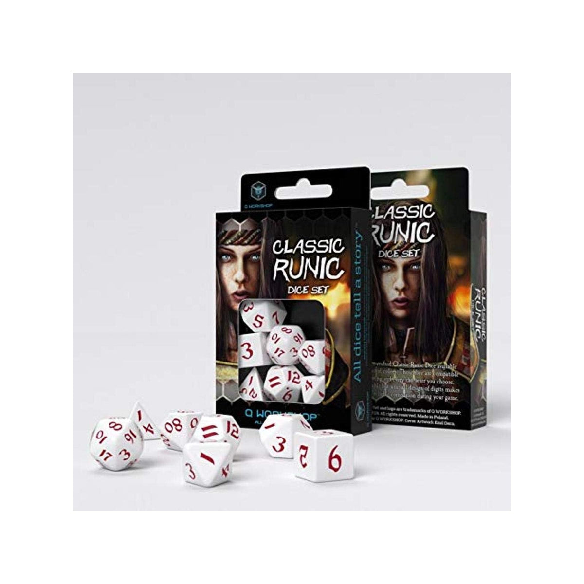 Q Workshop Game Dice, Taille unique, White & Red
