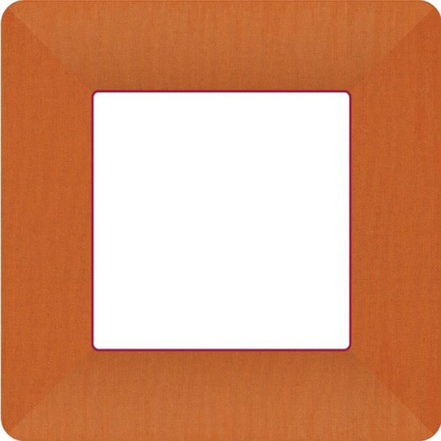 Boston International Ideal Home Range IHR Square Disposable Dinner Paper Plates, 10-Inches, Classic Linen Terracotta