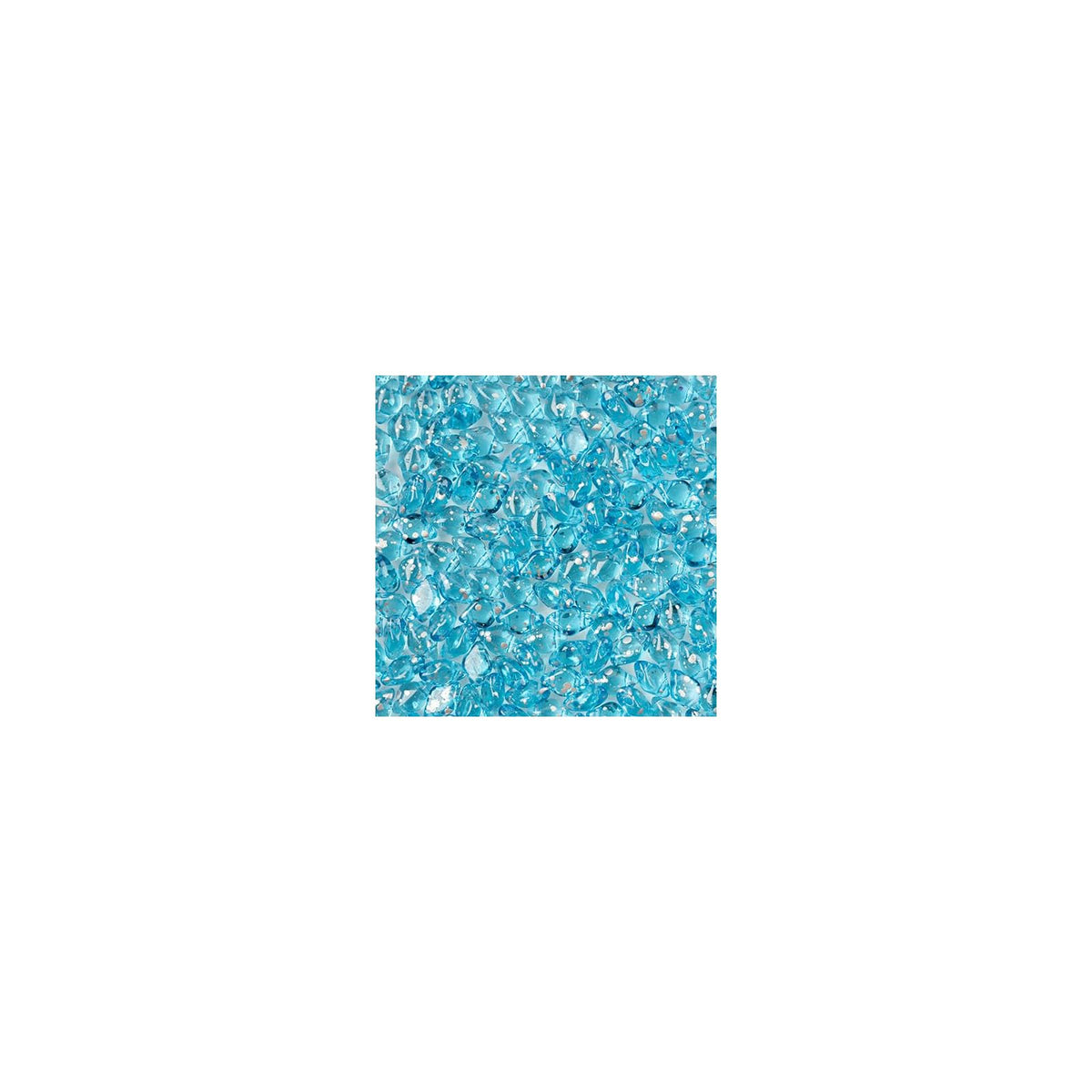 John Bead Craft Bead, Aquamarine Silver Splash