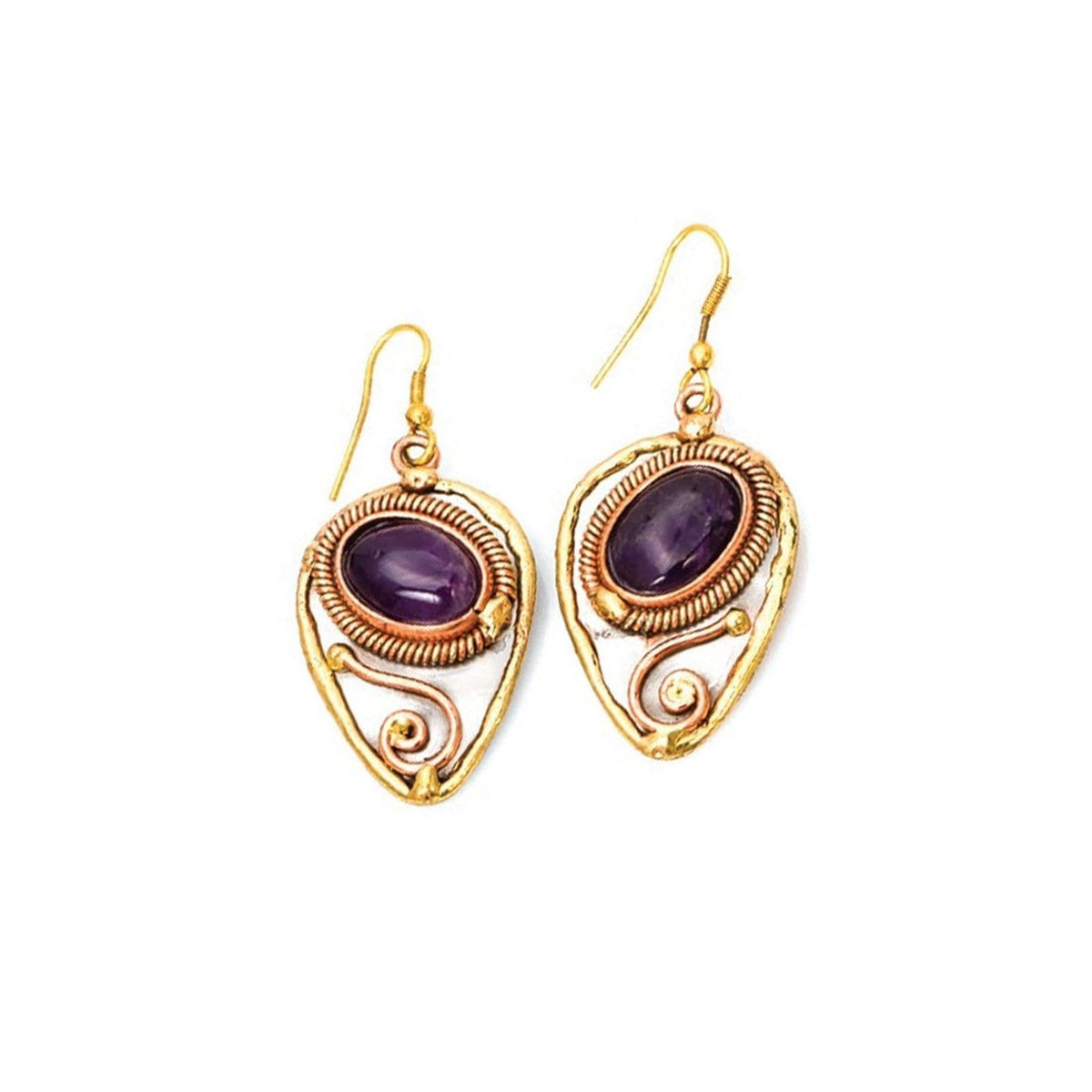 Anju Earring, Amethyst, Traditional
