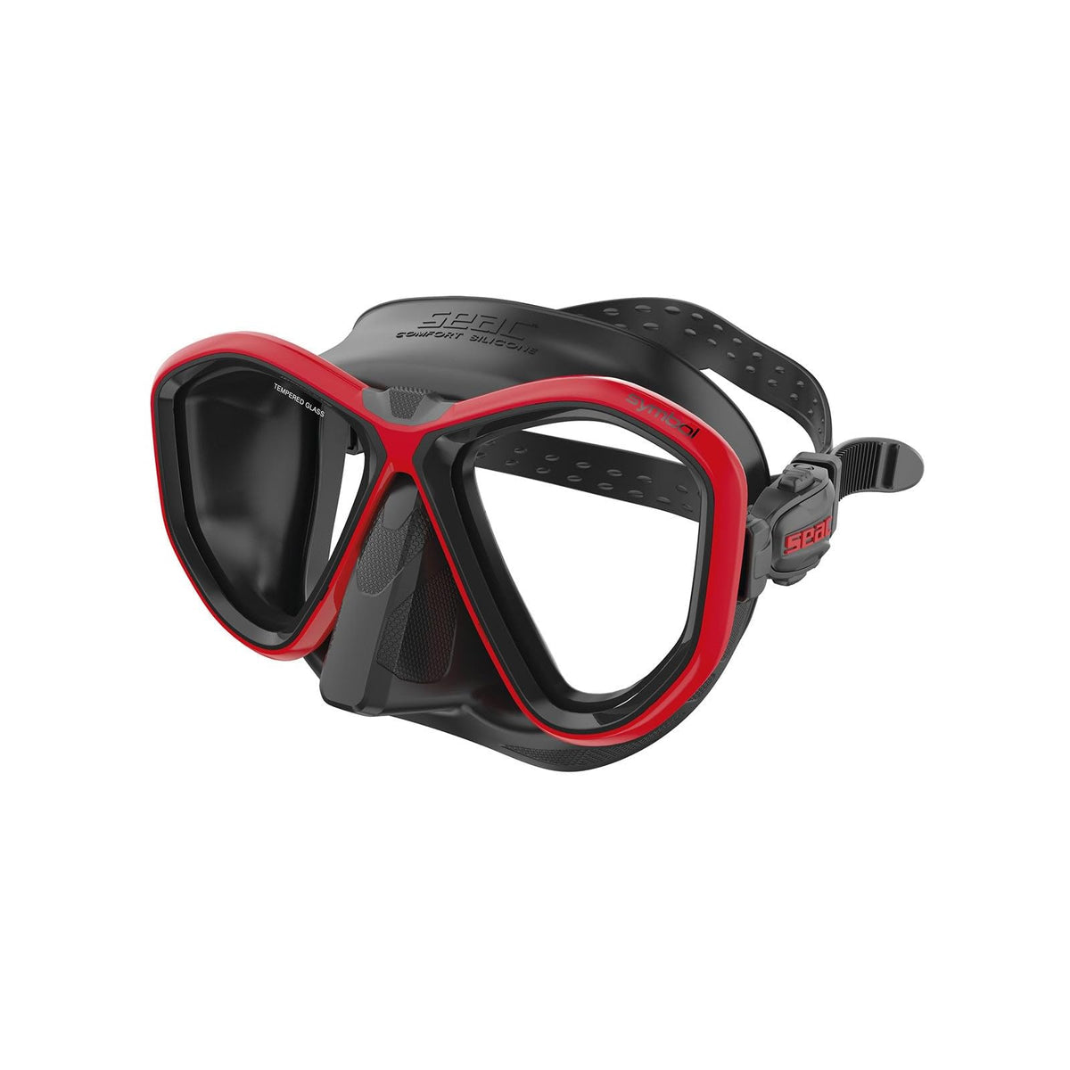 SEAC Dive Mask, Standard, Black/Red