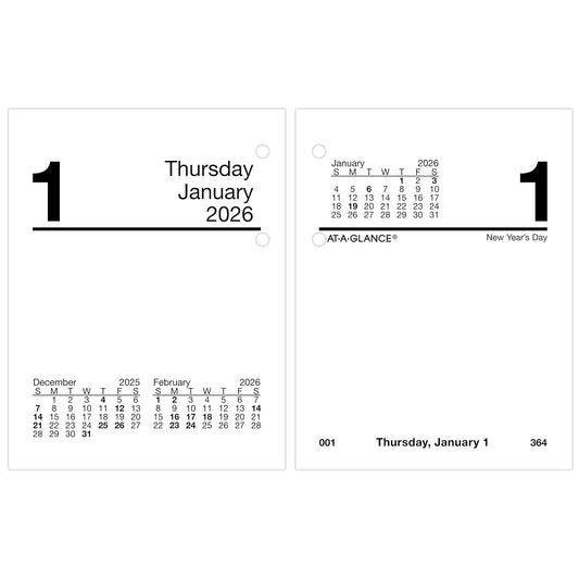 AT-A-GLANCE Calendar, 3" x 3-3/4", White