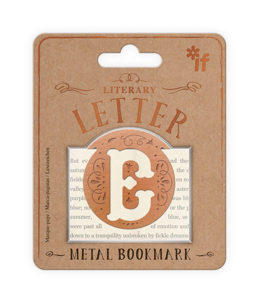 IF Literary Letters Metal Bookmark - Letter E, 98305