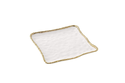 Pampa Bay Golden Salerno Porcelain Square Serving Platter