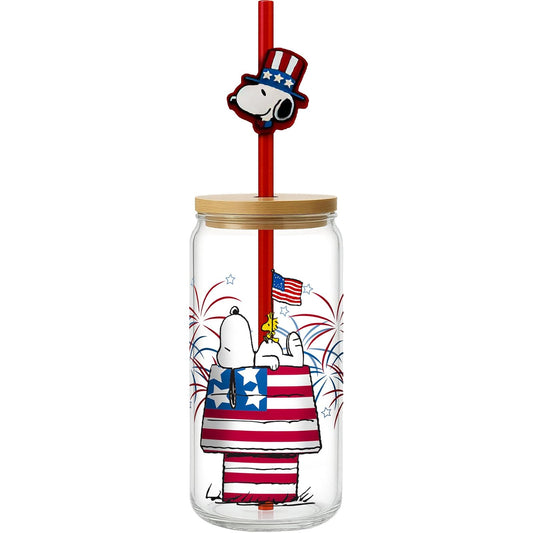Spoontiques Drinking Cup, 20 Ounces, Snoopy Americana