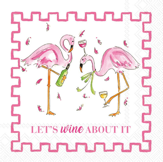 Boston International IHR Ideal Home Range 3-Ply Paper Napkins Rosanne Beck Collections, 20-Count Cocktail Size, Wine About It