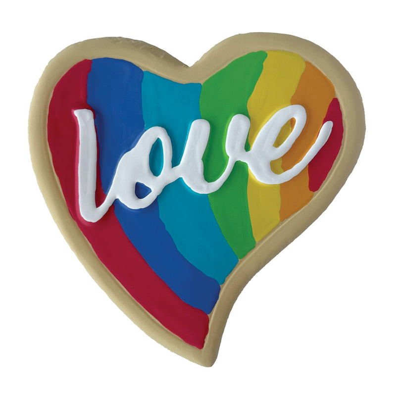 foufouBRAND Rainbow One Love Sugar Cookie Chew Latex Toy, 4.5-inch Heigh, Pet Accessoriest