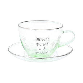 Pavilion Gift Company Drinking Cup, 7 Ounces, Green, Silver, Clear