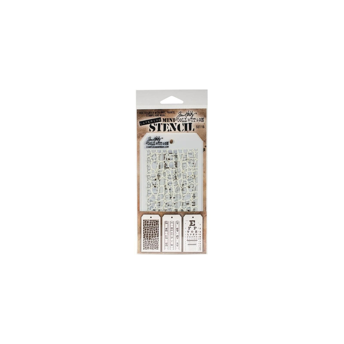 Stampers Anonymous Template Stencil, 8.61x21x0.2 cm, Multicoloured