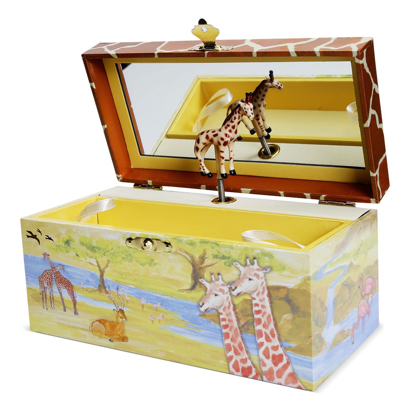 Enchantmints Giraffe Musical Jewelry Box Giraffe Spins to Around the World in 80 Days Treasure Storage