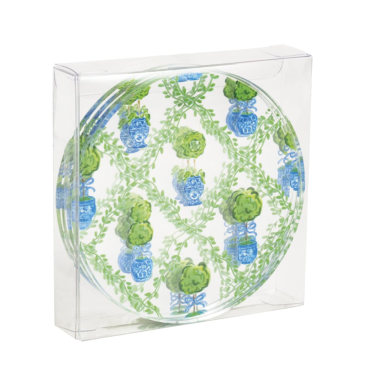 Mud Pie Drink Coaster, 4" dia, Green