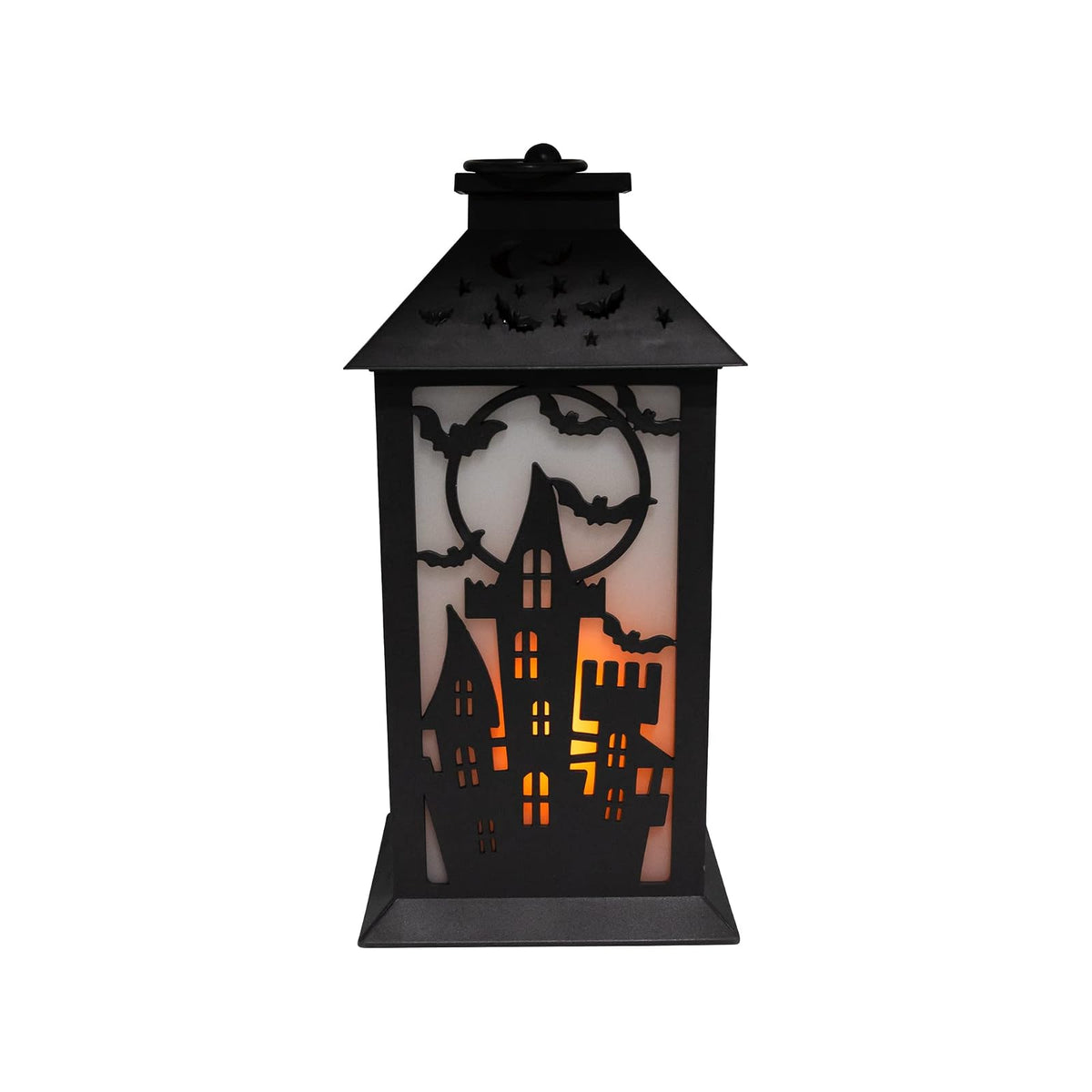 Lumabase Electric Lantern, Black, Halloween/Gothic