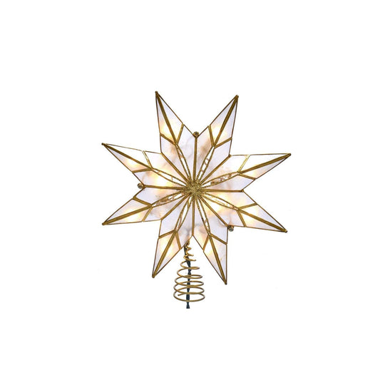 Kurt S. Adler Tree Topper, 9.375in, Gold, White
