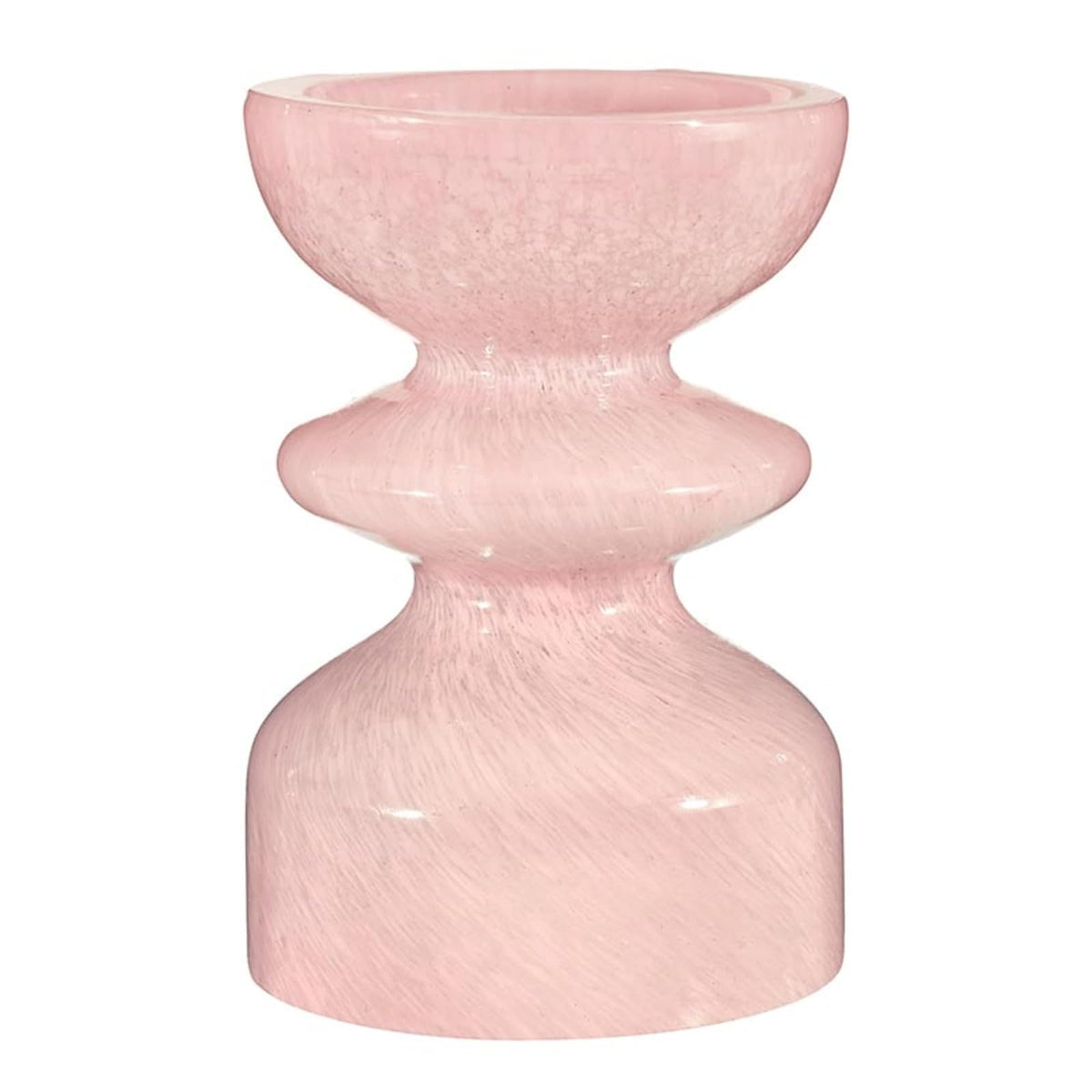 47th & Main Candle Holder, 4" Dia x 6" H, Pink
