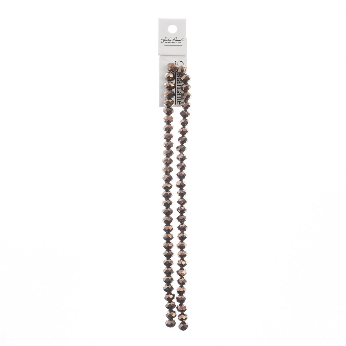 John Bead Craft Bead, 6mm x 8mm, Opaque Copper Iris