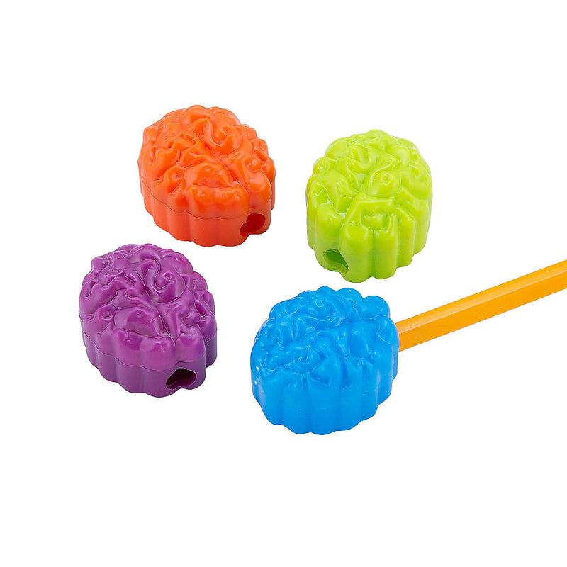 Brain Shaped Pencil Sharpener - Stationery - 24 Pieces