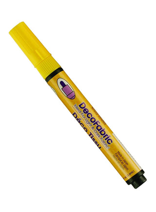 Uchida 222-C-5 Marvy Deco Fabric Fine Point Tip Marker, Yellow