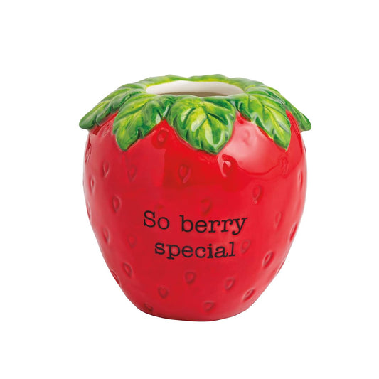Mud Pie Vase, 4" x 3 1/2" dia, Red