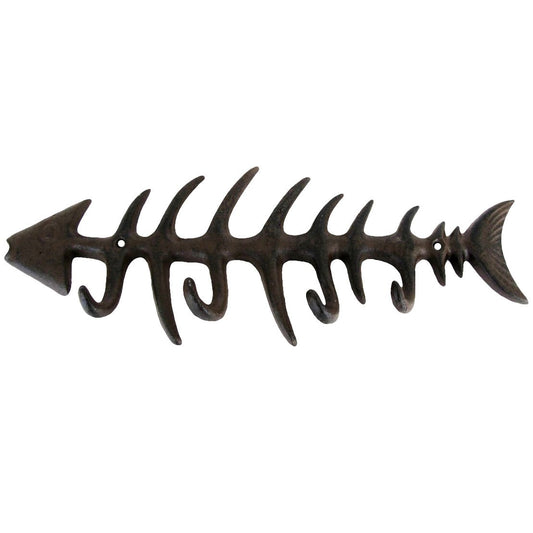 Moby Dick Specialties Moby Dick Antique Reproduction Cast Iron Fish Bones Wall Hook Peg