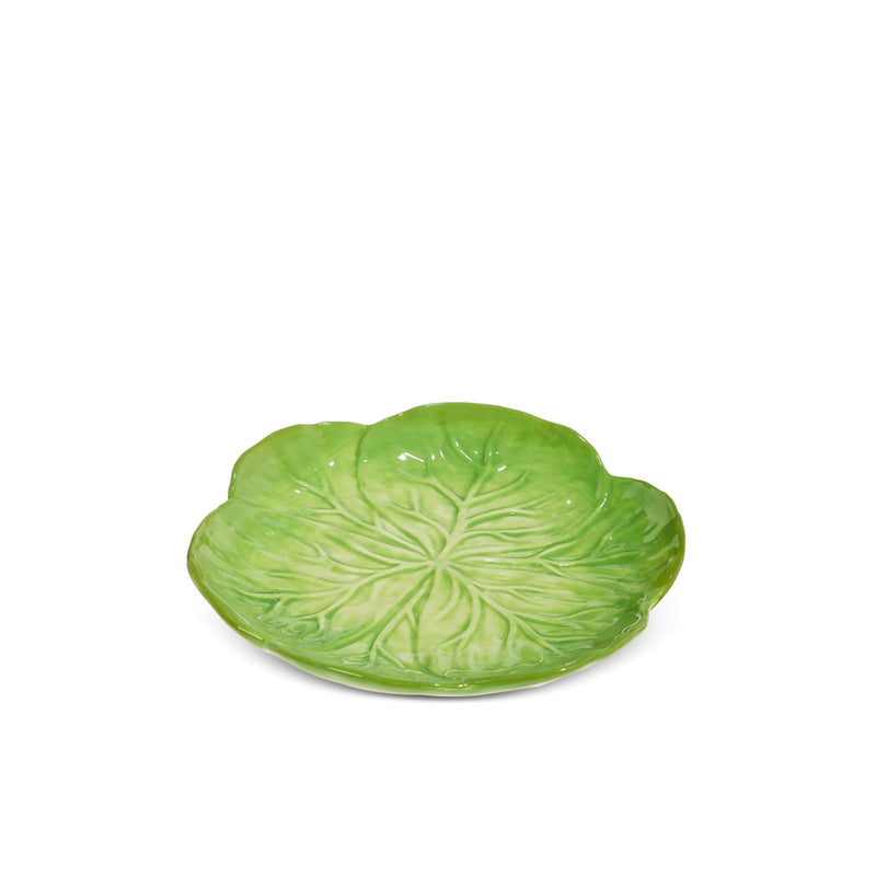 RAZ Imports Green Cabbage Food Safe Serving Tray, 8-inch Diameter, Ceramic, Gift, Kitchen, The Carrot Patch