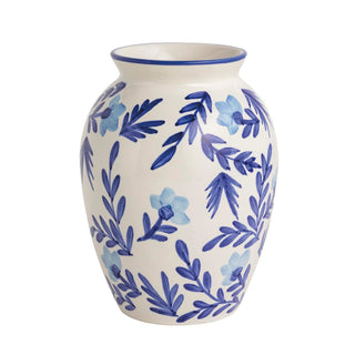 Mud Pie Vase, 7 1/2" x 5 1/2" dia, Blue