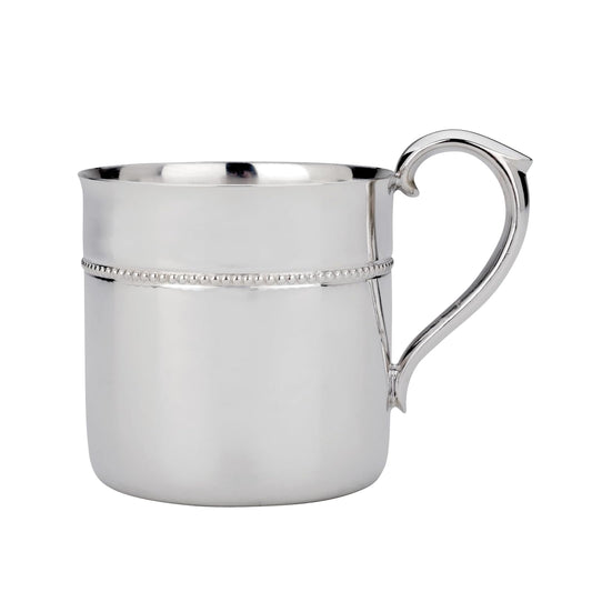 Reed & Barton Silver Plate Beaded Baby Cup