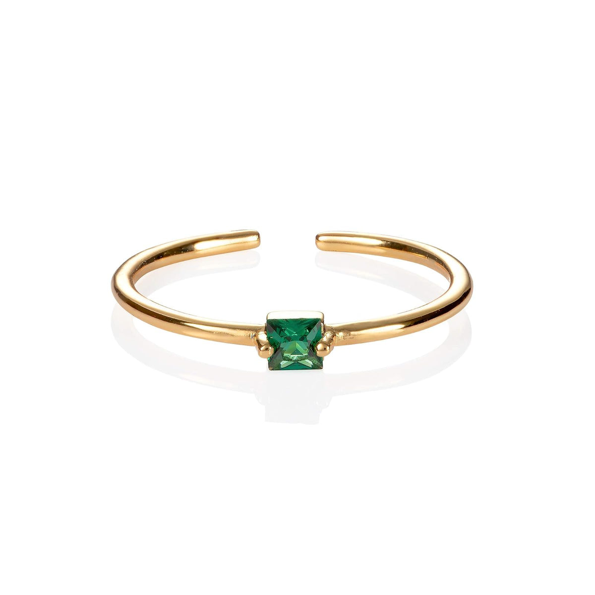 namana Ring, Adjustable, Green