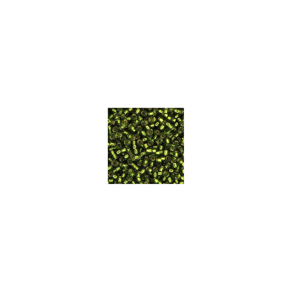 John Bead Craft Bead, Small, Olive Silver Lined