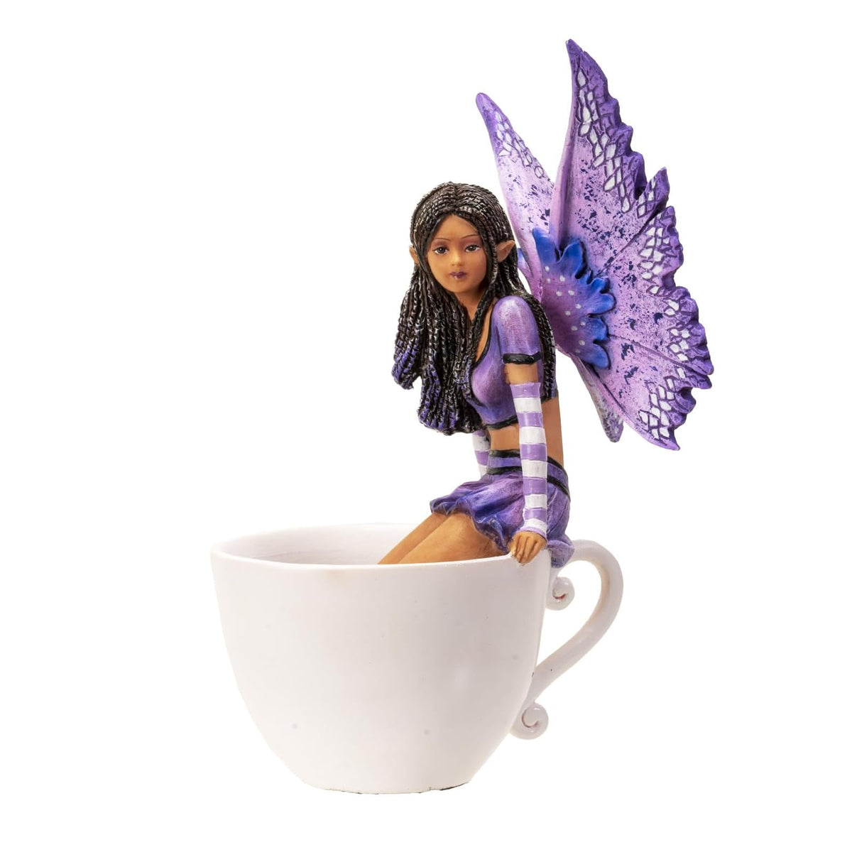 Pacific Giftware Figurine, 4.25" L x 3" W x 6.75" H, Lavender Tea Fairy