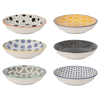 Now Designs Dishware Bowl, 6 Count, Bits & Dots