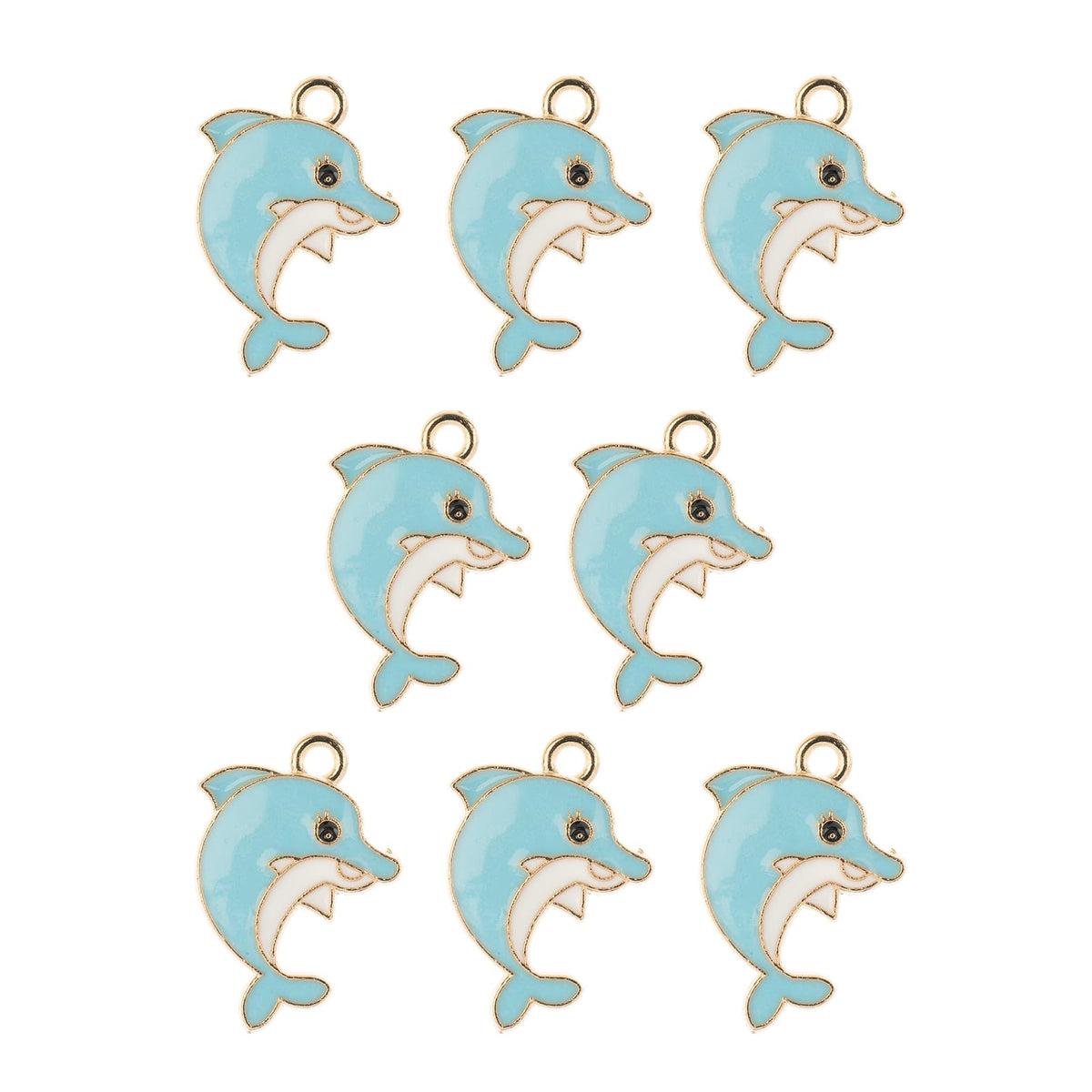 John Bead Charm, 21x16mm, BLUE