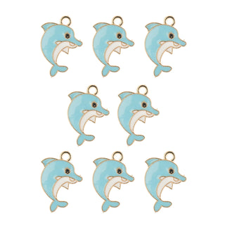 John Bead Charm, 21x16mm, BLUE