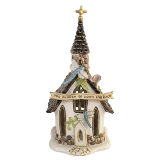 Blue Sky Clayworks 20504 Spring Chapel Candle House Figurine, 12-inch Height