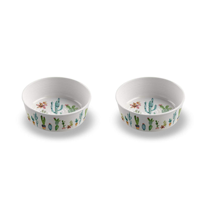 TarHong Boho Medallion Pet Bowl, Medium, Multi, 7.1 x 2.8, 2.5 Cups, Melamine, Set of 2