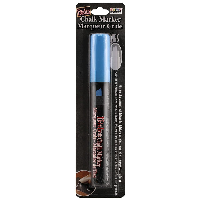 UCHIDA 483-C-F3 Chisel Tip Bistro Chalk Marker, Fluorescent Blue