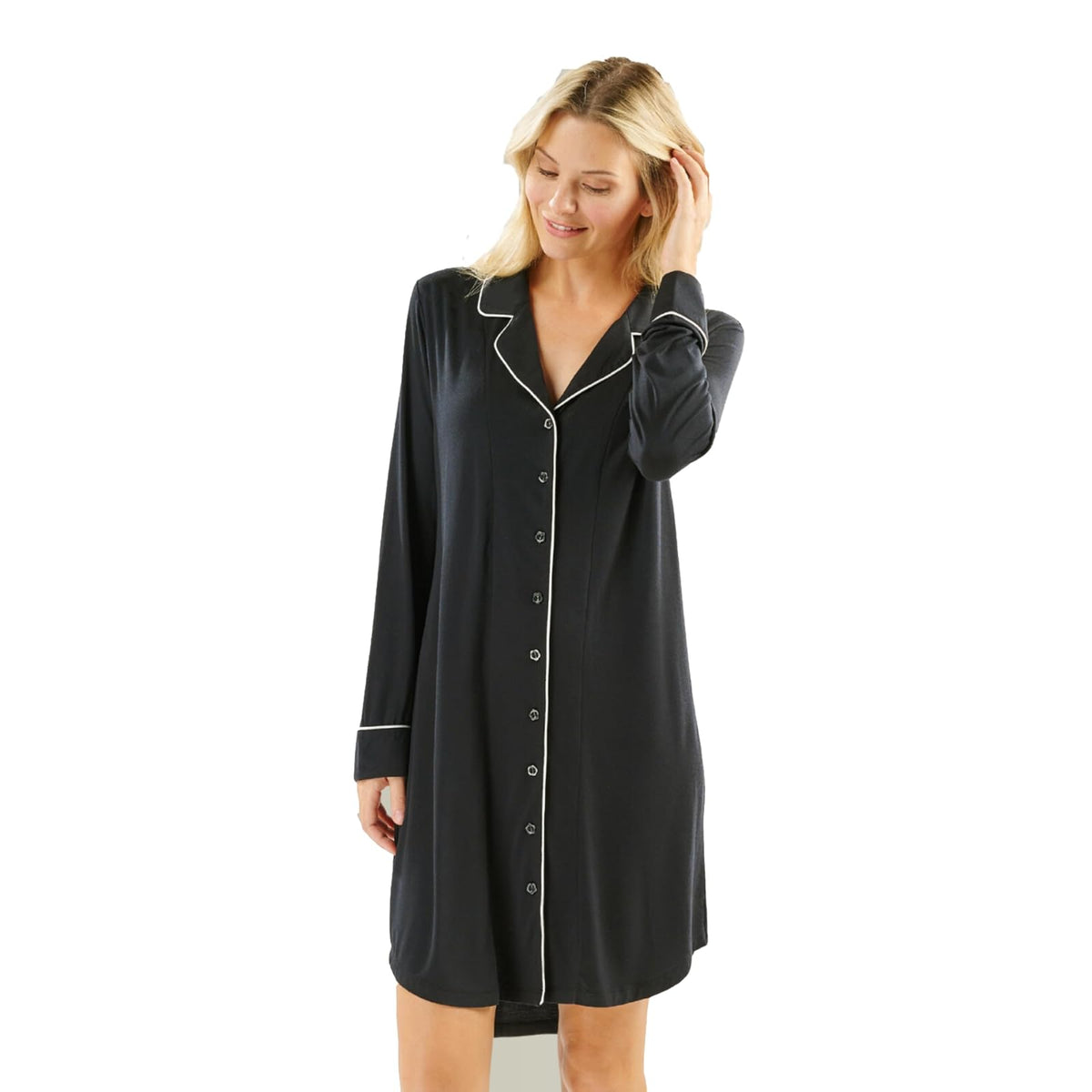 Faceplant Dreams Nightgown Nightshirt, X-Large, Black